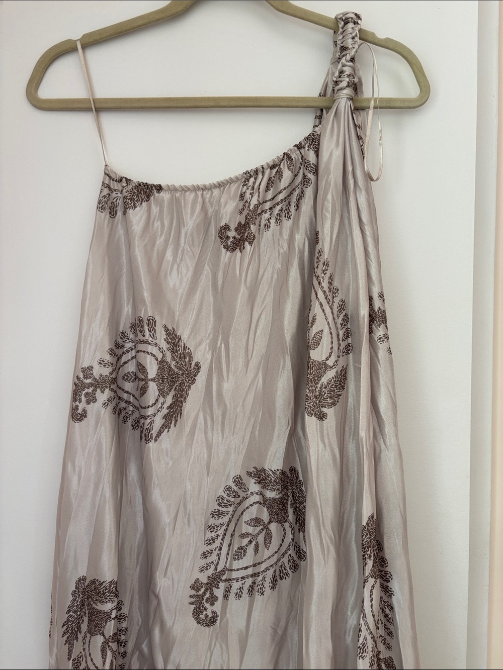 Zara Wrinkled Effect Asymmetrical Maxi Dress - Picture 5 of 5